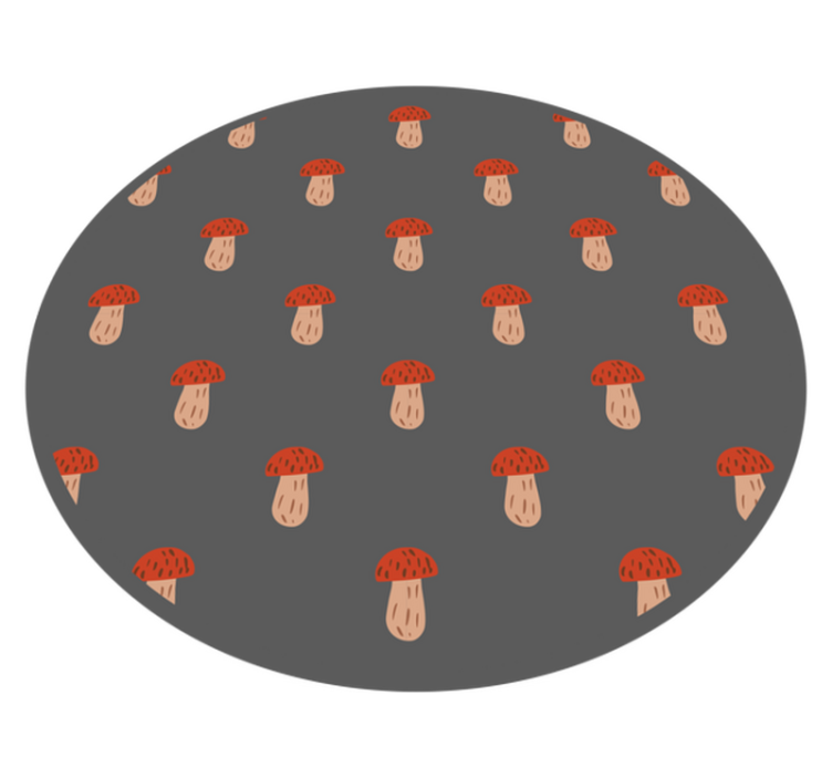 vinylový koberec do kuchyne okrúhle s hubovým vzorom - Tenstickers