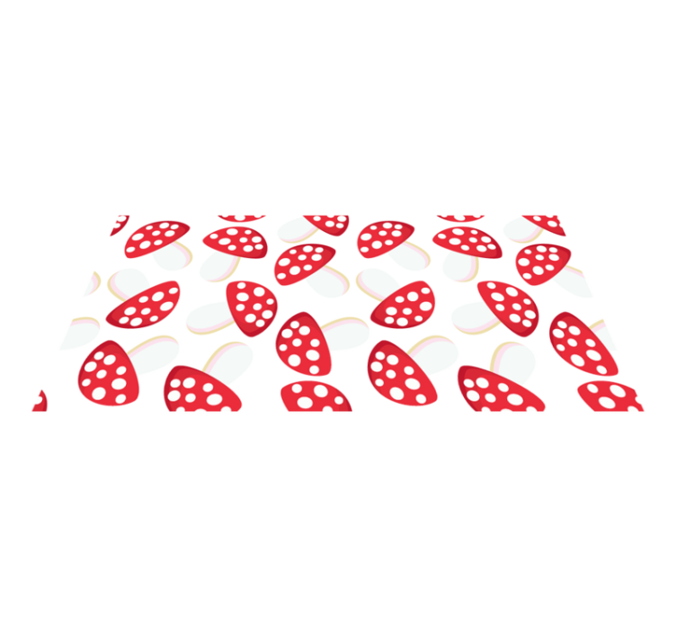 Klasické huby biele pozadie kvetinový koberec - Tenstickers