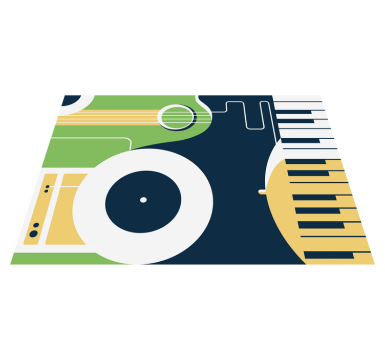 vinylový koberec obdľžnik motív hudobného nástroja - Tenstickers