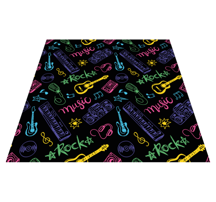 rôzne vinylové koberce pre deti farebná hudobná téma - Tenstickers