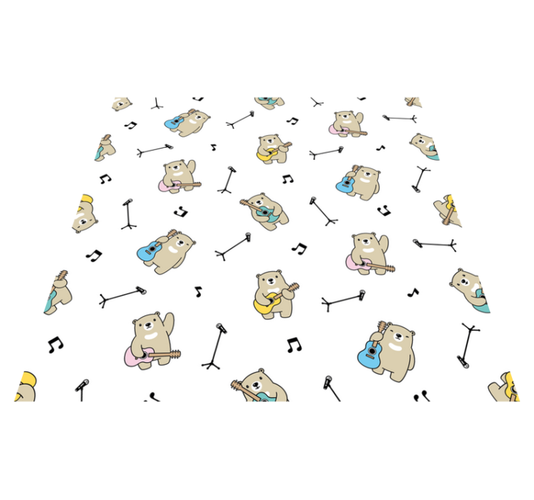 Vzorovaný gitarový plyšový štvorcový vinylový koberec - Tenstickers