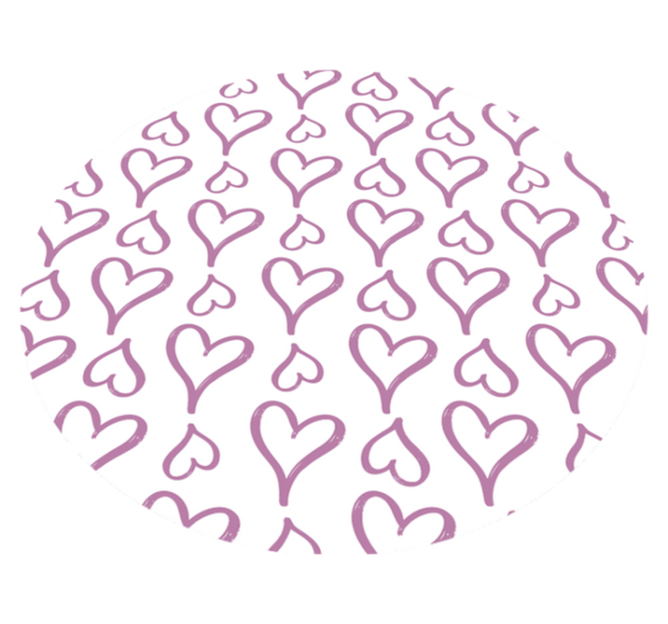 Vzorovaný vinylový koberec s ružovým srdiečkovým vzorom - Tenstickers