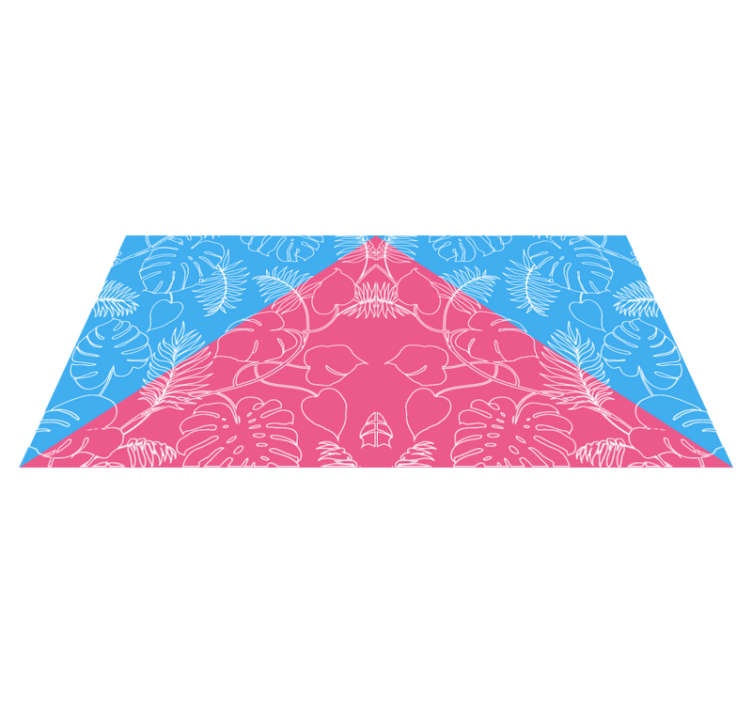 Prírodný vinylový koberec tropická listová myšlienka - Tenstickers