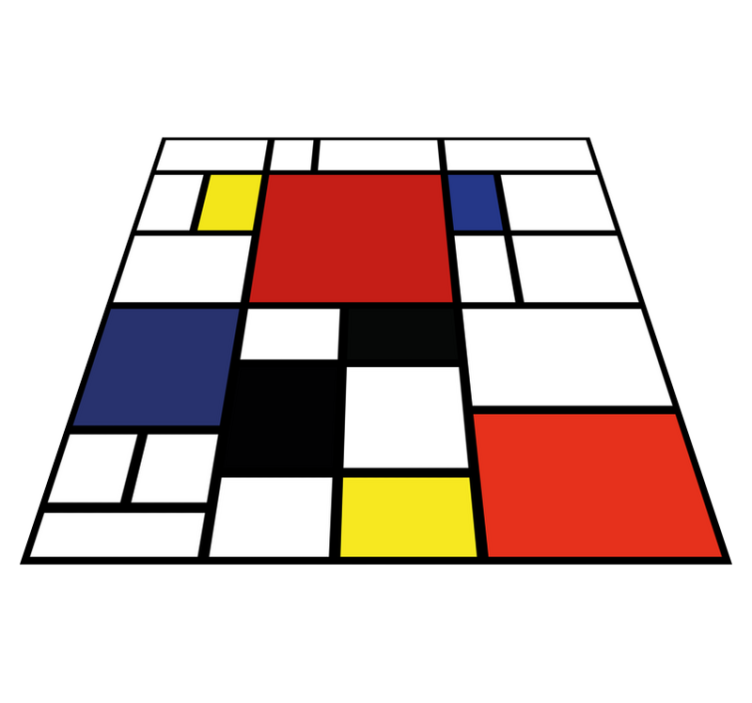 Moderný vinylový koberec s živými geometrickými vzormi - Tenstickers