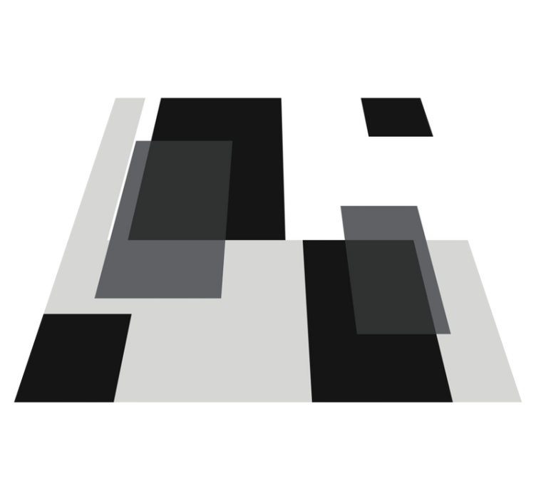 Moderný vinylový koberec s abstraktným štvorcovým vzorom - Tenstickers