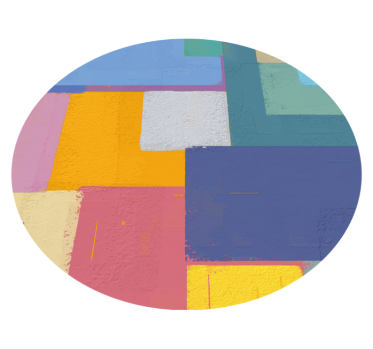 Vinylový koberec s geometrickými tvarmi žiarivé figúry - Tenstickers