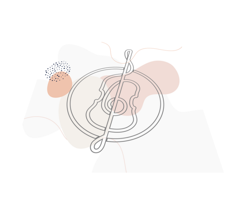 moderný vinylový koberec obrys hudobnej noty - Tenstickers