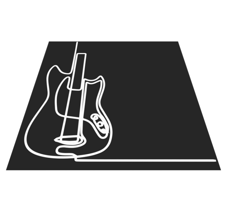 Elektrická gitara minimalistický dizajn moderný koberec - Tenstickers