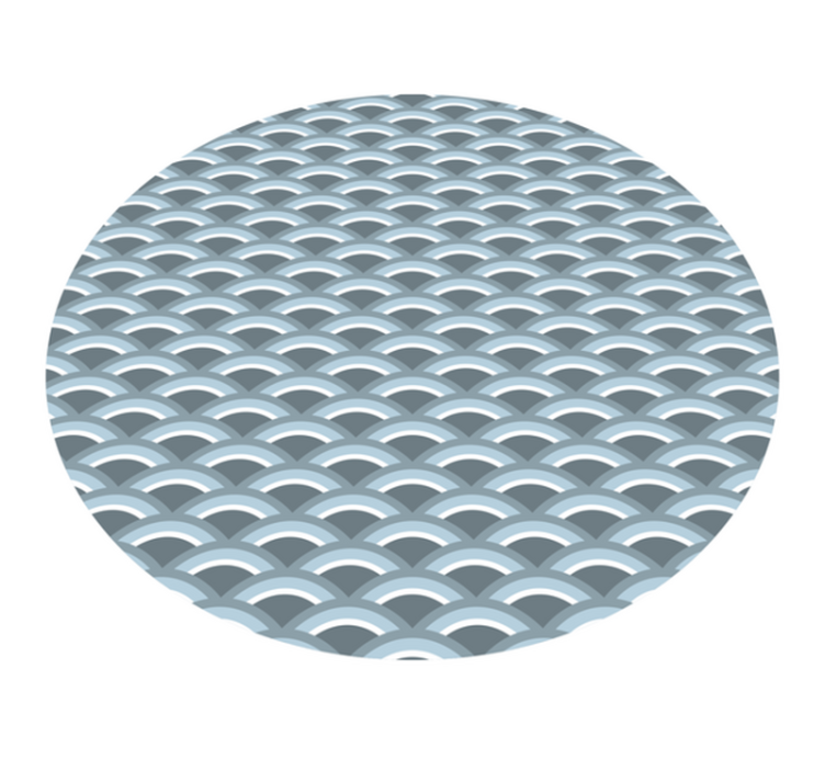 vinylový koberec s geometrickýmy tvarmi motív vlny - Tenstickers