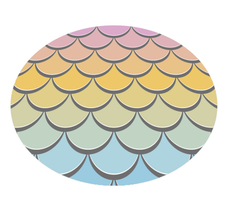 rôzne vzorované vinylové koberce farebné rybie šupiny - Tenstickers