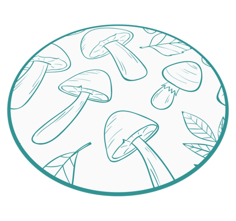 prírodný vinylový koberec motív hubového listu - Tenstickers