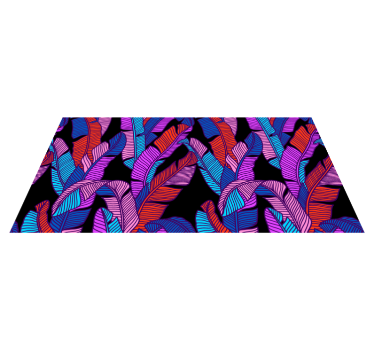 Koberec vzor psychedelických listov obdĺžnik - Tenstickers