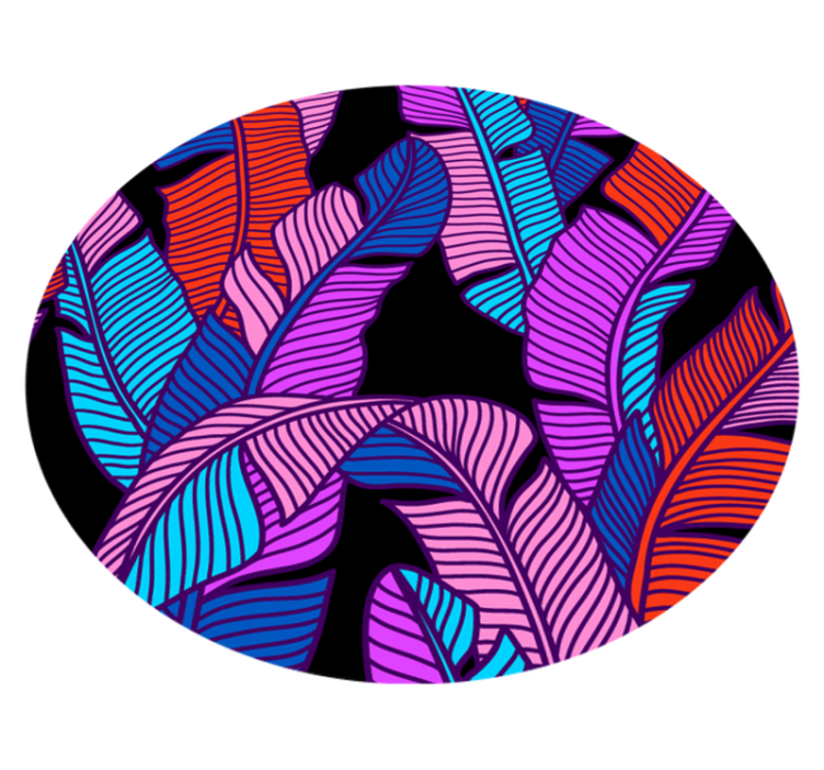 vinylový koberec s kvetmi živé listové prvky - Tenstickers