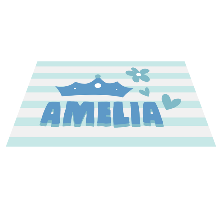 vinylový koberec s menom umiestnenie názvu koruny - Tenstickers