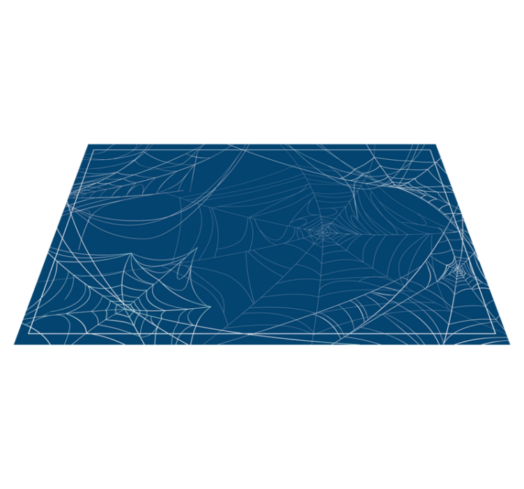 Modré halloweenske koberce z pavučiny - Tenstickers