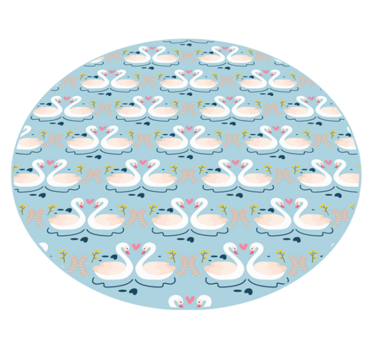 vinylové koberce zvieratá očarujúci vzor labute - Tenstickers
