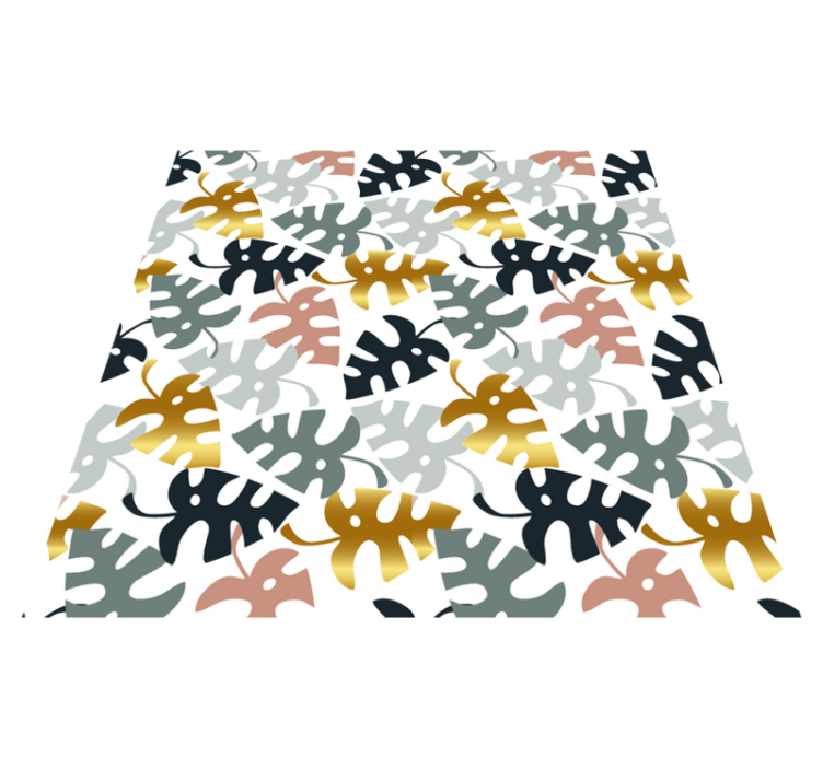 Prírodný vinylový koberec listový emblém - Tenstickers