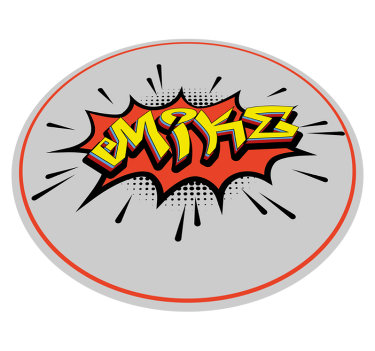 Vinylový koberec s menom výbuch mena - Tenstickers