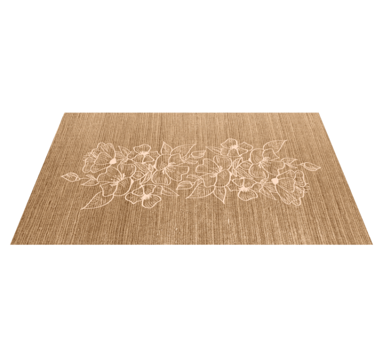 vinylový koberec do predsiene kvetinovo zdobená elegancia - Tenstickers