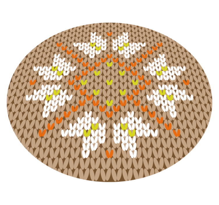 vinylový koberec do predsiene kvetinový zdobený štýl - Tenstickers