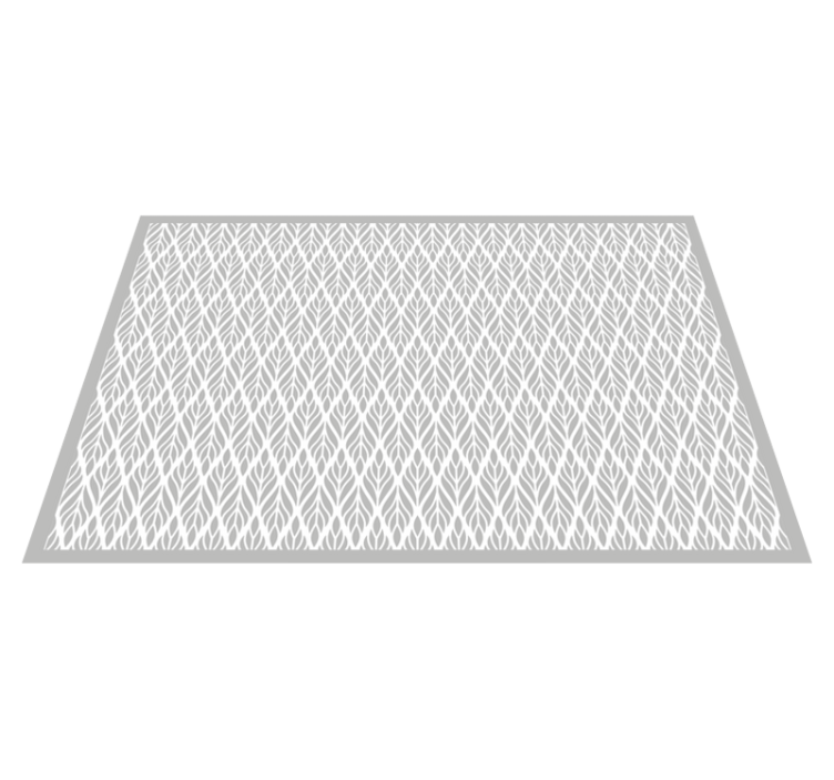 moderný vinylový koberec vzor sivého listu - Tenstickers