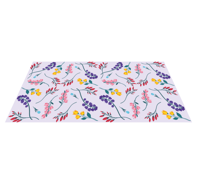 vinylový koberec s kvetmi jemný fialový vzor - Tenstickers