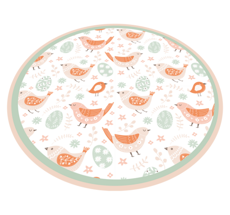 prírodný vinylový koberec rozkošné vtáčie motívy - Tenstickers