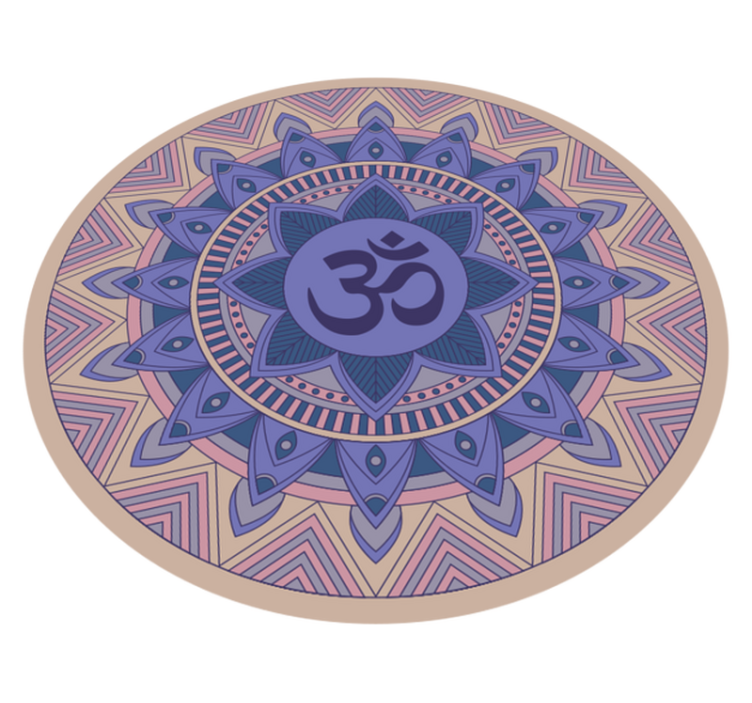 vinylový koberec mandala meditatívny lotosový vzor - Tenstickers