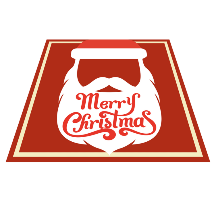 Veselý vianočný santa brada vianočný vinylový koberec - Tenstickers