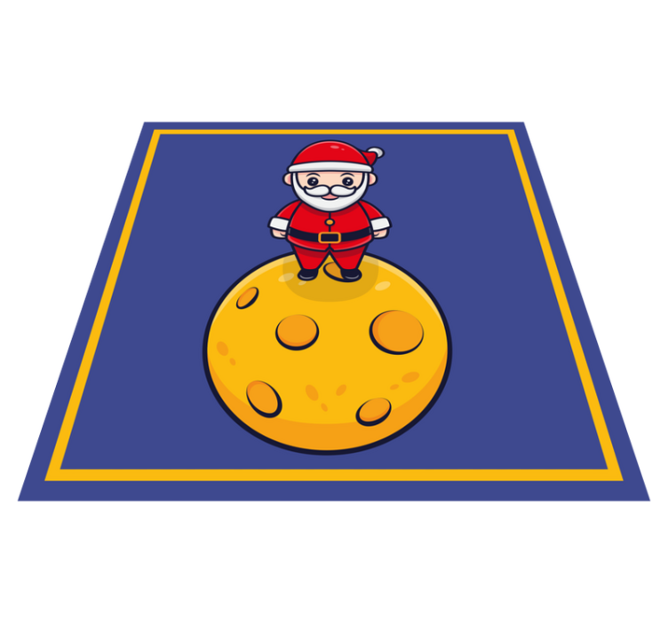 vinylový koberec halloween santa na mesiaci - Tenstickers