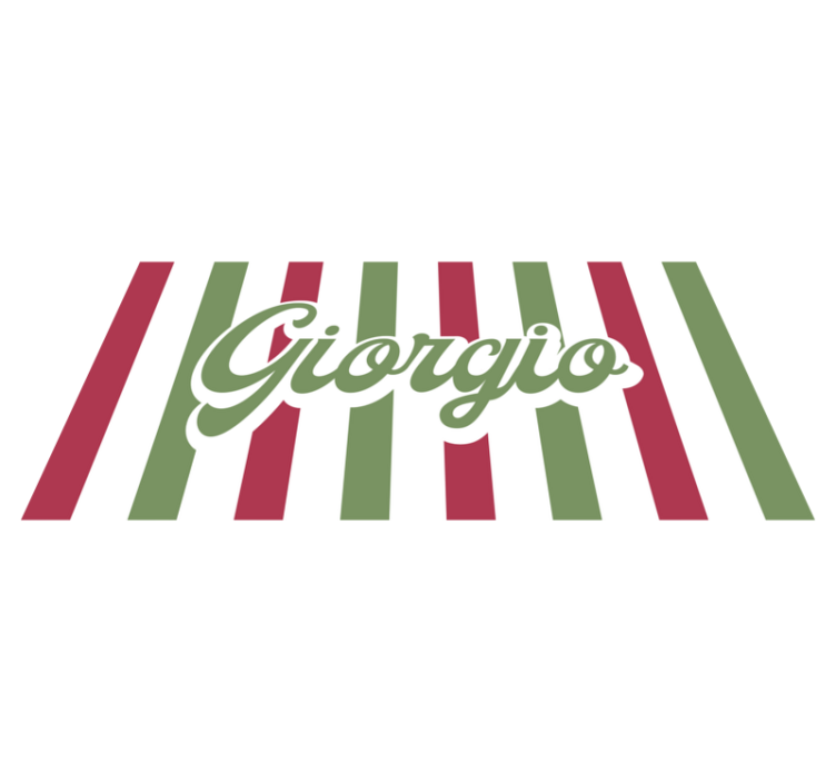 vinylový koberec s menom talianska vlajka - Tenstickers