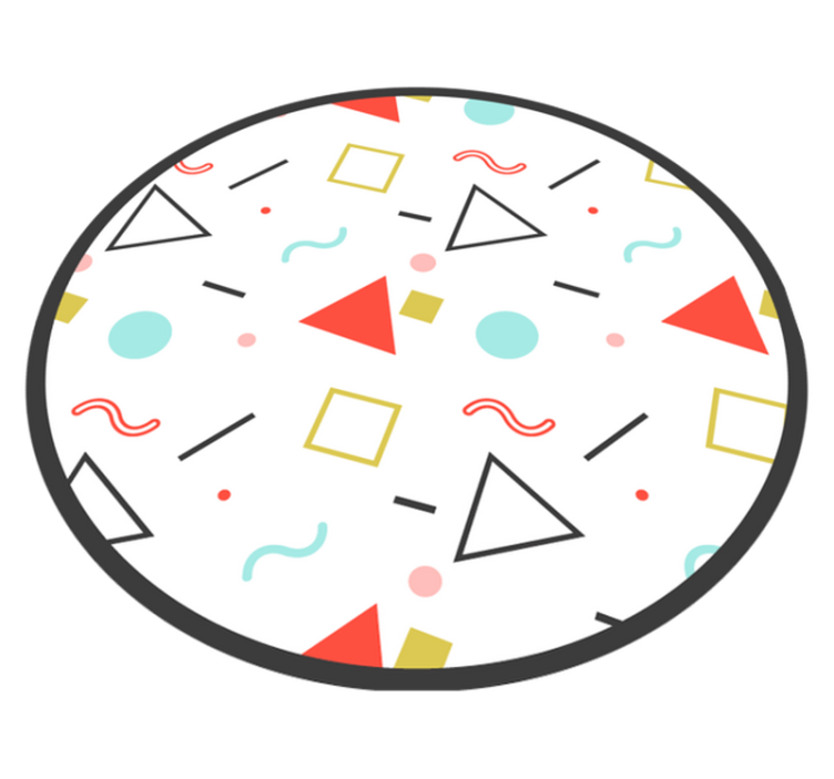 Vinylový koberec s geometrickými tvarmi farebné tvary - Tenstickers