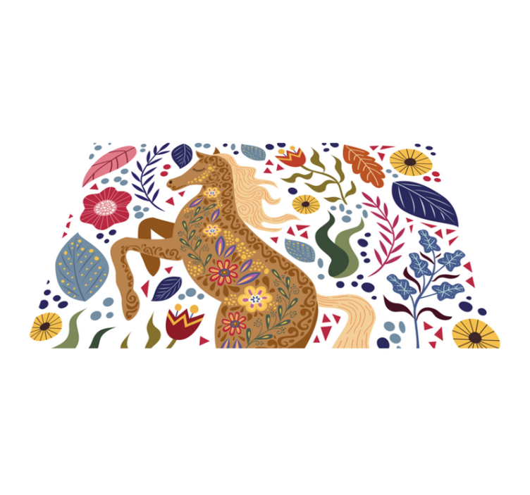 vinylové koberce zvieratá majestátne umelecké dielo koňa - Tenstickers