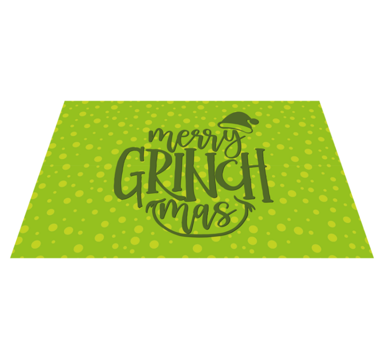 Veselý grinchmas originálny vianočný vinylový koberec - Tenstickers