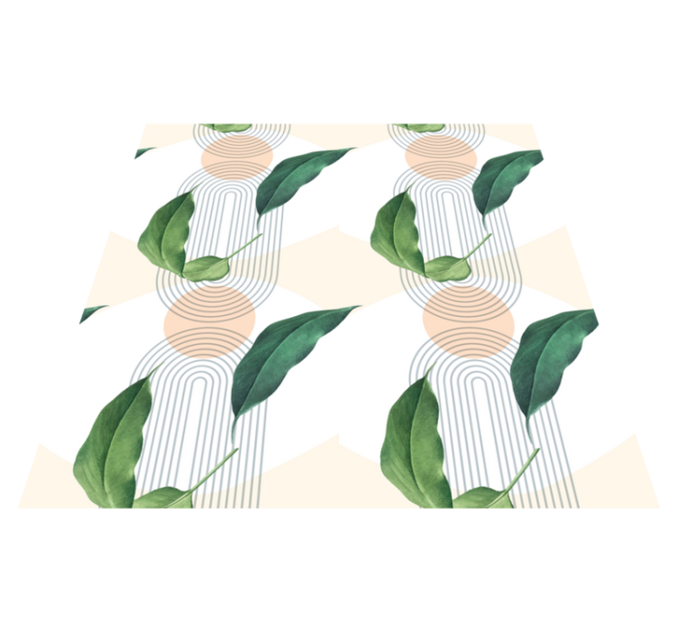 prírodný vinylový koberec listové geometrické vzory - Tenstickers