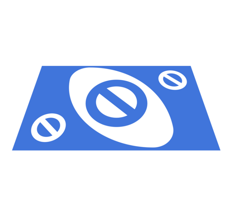 rôzne vinylové koberce pre deti grafika modrého kruhu - Tenstickers