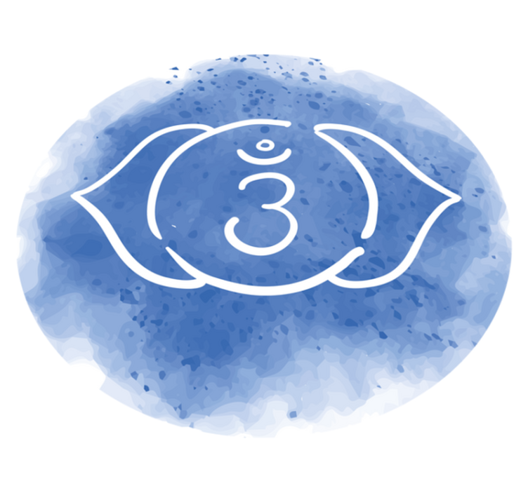 vinylový koberec mandala upokojujúci modrý symbol - Tenstickers