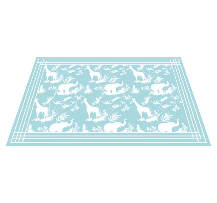 vinylový koberec pre bábätko scéna safari v džungli - Tenstickers