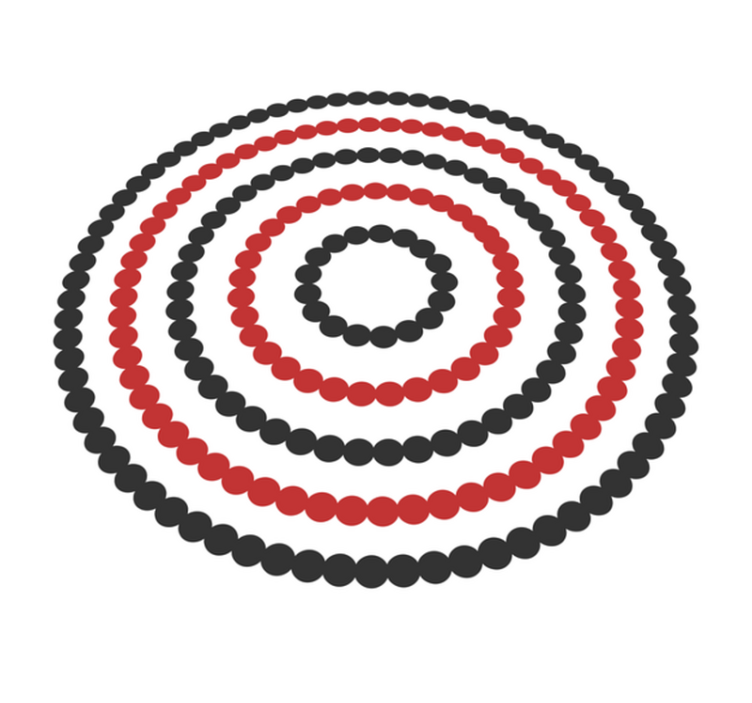 Vinylový koberec s geometrickými tvarmi v spirálovom bode - Tenstickers