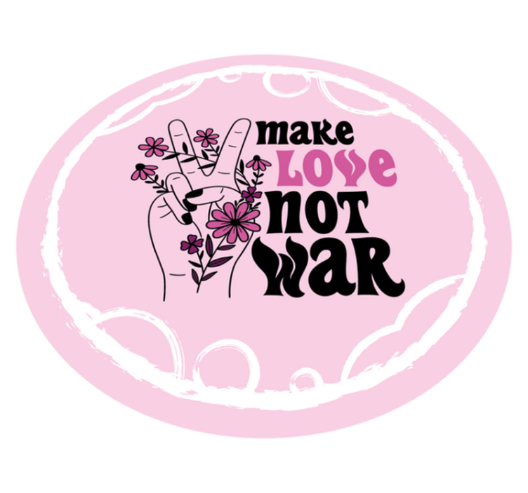 vinylový koberec citáty posolstvo pokojnej lásky - Tenstickers