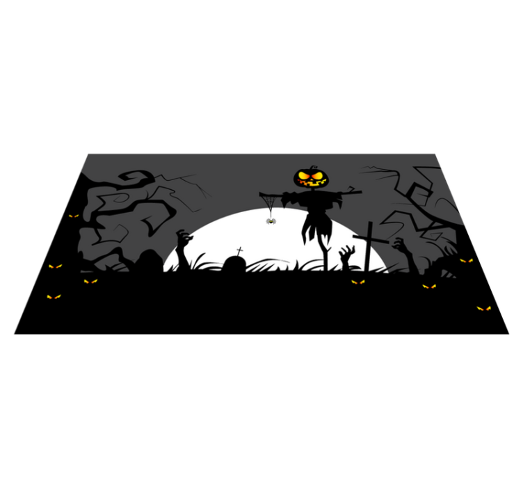vinylový koberec halloween strašidelné prostredie cintorína - Tenstickers