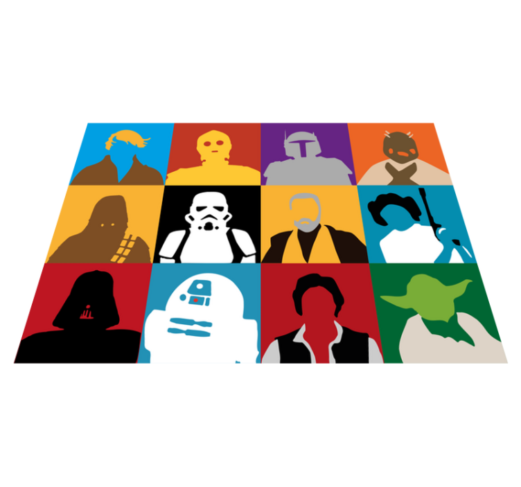 rôzne vinylové koberce pre deti ikonické siluety postáv - Tenstickers