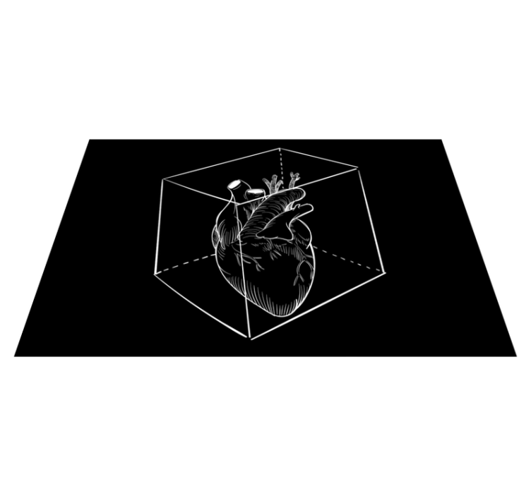 moderný vinylový koberec ilustrácia srdca - Tenstickers