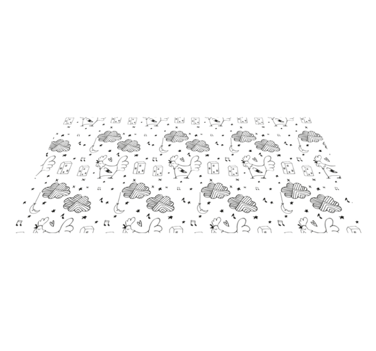 detský vinylový koberec minimalistický dizajn hydiny - Tenstickers