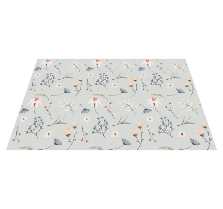 vinylový koberec s kvetmi kvetinový list ilustrácie - Tenstickers