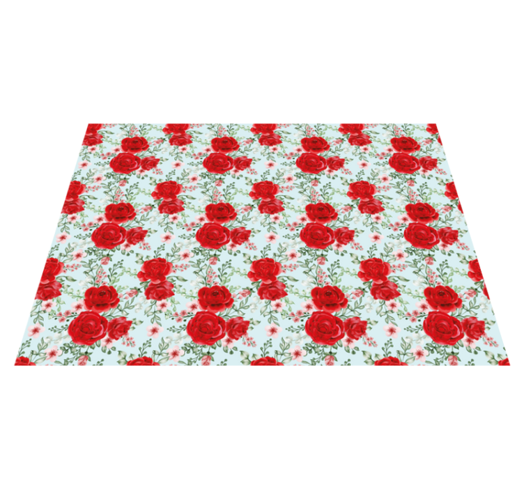 vinylový koberec kvety a rastliny red Floral Elegance - Tenstickers