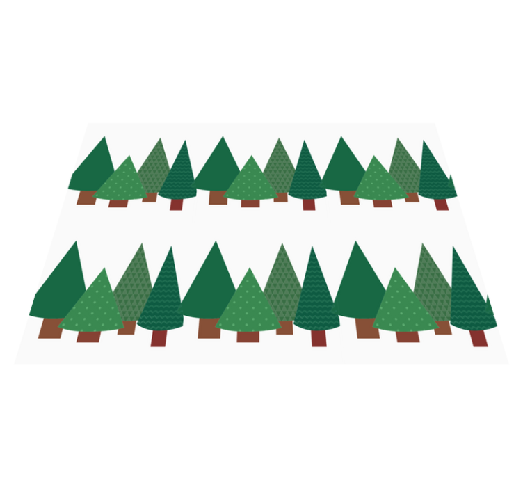 Patchwork vzor vianočný stromček vintage koberec - Tenstickers