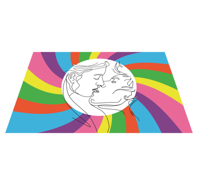 Iný vinylový koberec pre deti farebná silueta bozku - Tenstickers