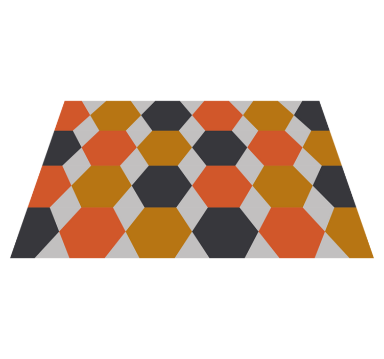 vinylový koberec geometrické tvary šesťuholníkový vzor - Tenstickers