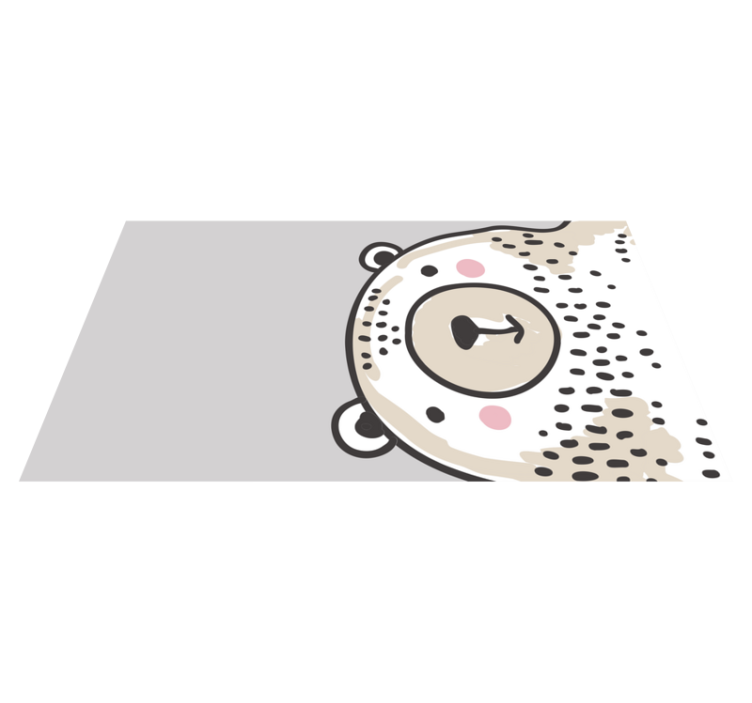 Biely medveď šedý koberec zvieracie pozadie - Tenstickers